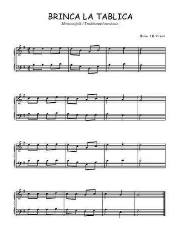 Téléchargez l'arrangement pour piano de la partition de Brinca la tablita en PDF